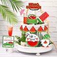 thumbnail image 2 of Ongmies Tray Decoration Clearance On Sale Summer Hawaii Tiered Tray Decor Set Summer Wood Sign Rustic Farmhouse Decor Summer Beach Sunshine Tiered Tray Decorative Trays Signs for Summer Beach Red, 2 of 9