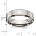 thumbnail image 6 of Titanium Beveled Edge 6mm Brushed and Polished Band Size: 8; for Adults and Teens; for Women and Men, 6 of 6