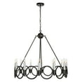 thumbnail image 3 of Vanity Art 12 Light Wagon Wheel Candle Style Chandelier, Modern Hanging Lighting, Ceiling Lights Fixtures for Dining Room Living Room Bed Room Kitchen, Classic Black/ White Antique Silver, 22512BK-WAS, 3 of 8