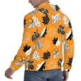 thumbnail image 6 of Lsque Bold Black and White Leaves Orange Pattern Casual Men's Hoodie,Hooded Sweatshirt with Kangaroo Pocket,Pullover Hoodie-X-Large, 6 of 7