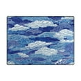 thumbnail image 2 of Area Rug Indoor 80"x58"in Non-Slip Wear Resistant Floor Mats Soft Large Carpets for Living Room Bedroom Home Decor A Blue and White Pattern, 2 of 7