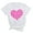 White, variant on XMMSWDLA Women Valentines Day Cute Peach Hearts Graphic Shirts Round Neck Short Sleeve Summer T-Shirts Womens Basic Tops