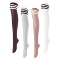 thumbnail image 5 of Meso Women's 4 Pairs Awesome Thigh High Cotton Socks, Comfortable, Soft and Super Durable Size 6-9 M1022 Assorted 4c6, 5 of 9