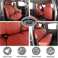 thumbnail image 5 of EKR Sierra Car Seat Covers Custom Fit for 2019-2026 GMC Sierra 1500 AT4,Denali,Elevation, SLT & 2019-2025 Sierra 2500HD/3500HD AT4, Denali(CrewCab) ,Rear Bench with Armrest ,Leather(Burgundy), 5 of 8