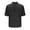 Black, variant on COSFO Short Sleeve Men's T-Shirts Mock Neck Casual Tops Button Loose Pullover Waffle Mens Classic T-Shirt