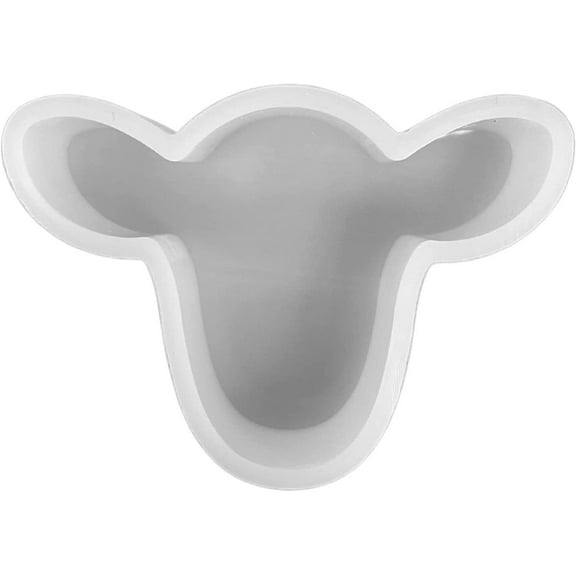 Cow Head Silicone Mold  Size 3" Wide x 2.15" Long x 0.8" Deep Vent Clip Size  Cute Farm Animal, Goat, Cow, Sheep  for Freshie, Soap, Resin, Candles