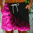thumbnail image 2 of Beach Swimming Shorts for Women,Men's Swim Trunks Quick Dry 3D Flame Printed Beach Board Shorts with Pockets Cool Mesh Lining Bathing Suits, 2 of 9