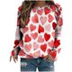 thumbnail image 2 of ICHUANYI Liquidación Mujeres Manga Larga Casual Día de San Valentín Impresión Cuello Redondo Sudadera Cuello Redondo Jersey Túnica Tops ICHUANYI WER202308243955, 2 of 5