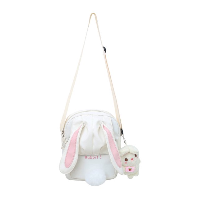 Bolsos Cruzados Bonitos bolsos cruzados de conejo, bolsos de hombro simples con colgante Kawaii (blanco) Likrtyny Para Estrenar