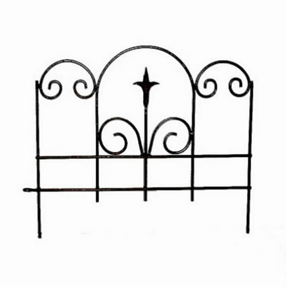 89382 Black Garden Edge With Finials