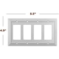thumbnail image 2 of Sleeklighting 2 Pack Classic White Architecture Outlet Covers | 4 Gang Decorator, 2 of 6