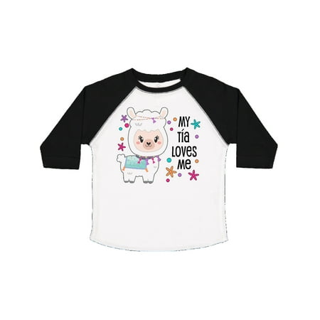 

Inktastic My Tía Loves Me- cute and happy llama Gift Toddler Boy or Toddler Girl T-Shirt