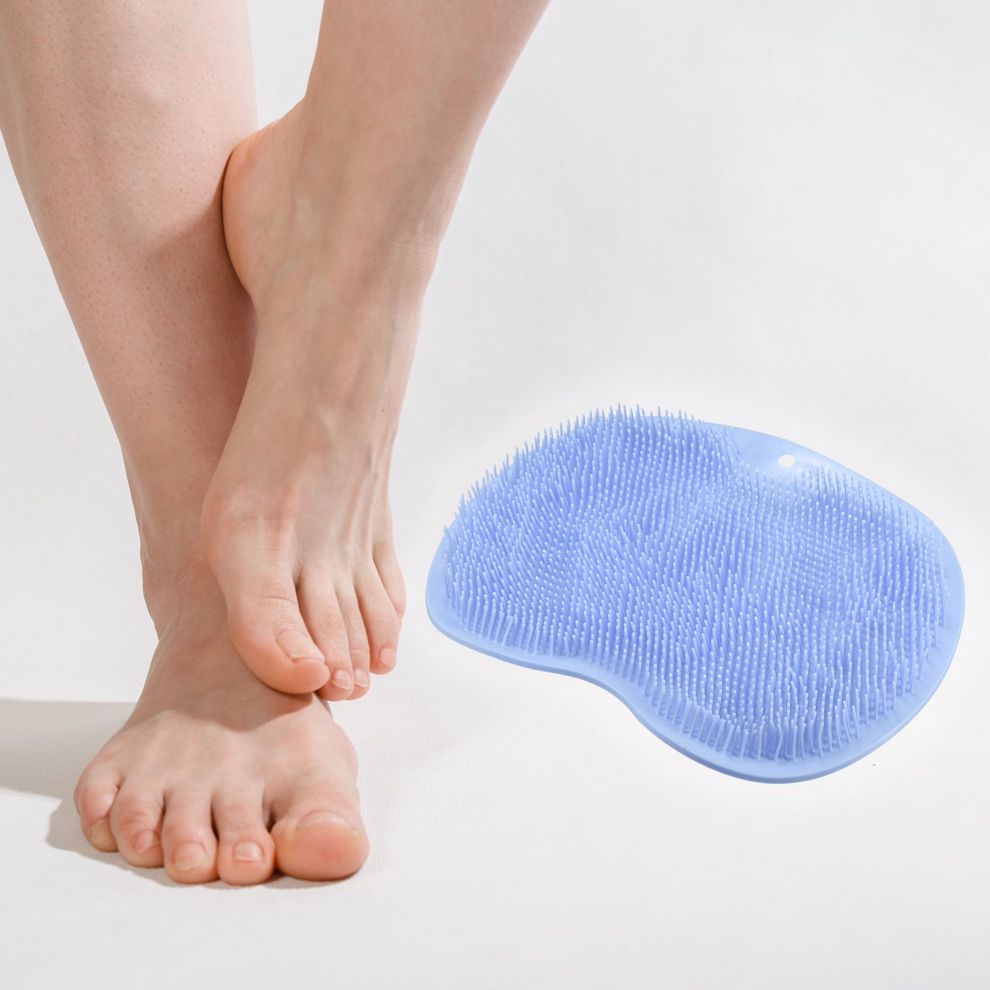 Unique Bargains Foot Clean Massager Scrubber with Suction Cups 11.81"x9.84" Blue