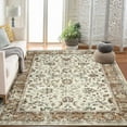 thumbnail image 2 of 9x12 Boho Rug Soft Large Area Rug Non-Slip Non-Shedding Faux Wool Vintage Rug for Living Room, Kids Playroom (Brown), 2 of 7