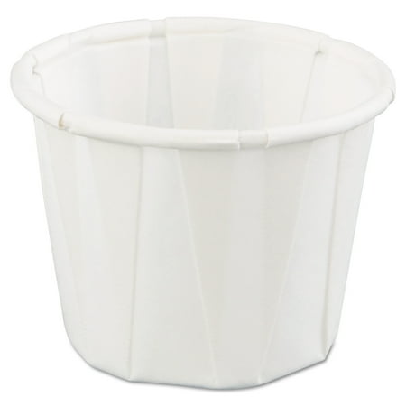 Genpak 0.75 oz. White Squat Paper Portion Cups, 250 count, (Pack of 20)