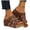 Brown, variant on Women's Wedge Sandals Cork Footbed Open Toe Summer Platform Slides Mules Comfortable Wide Width Beach Walking Shoes Black Size 8.5