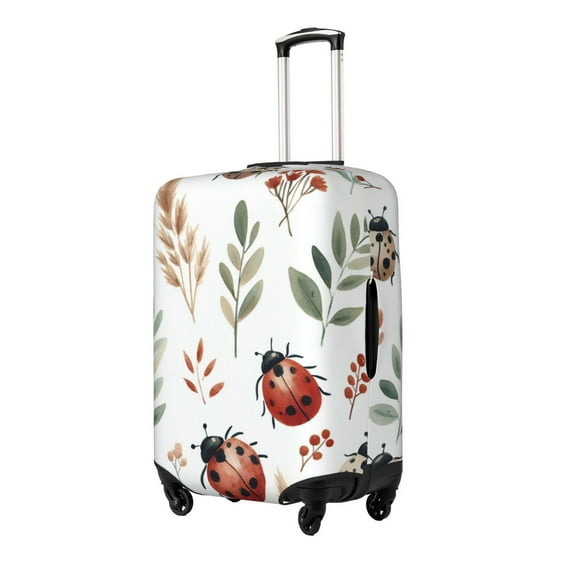 Naloa Watercolor Ladybug Elastic Suitcase Protector, Travel Suitcase Protector Cover Fits 18-32in Suitcase(No luggage included)-Small