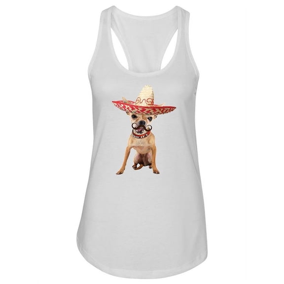 Chihuahua With Mexican Hat. Tank Women -Image by Shutterstock, Female Large