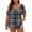 Dark Gray-60320aa, variant on L-5XL Plus Size Women Cold Shoulder Tops Plaid Crew Neck Women Short Sleeve Shirts Hide Belly Vintage Tunic Shirts for Women Red XL