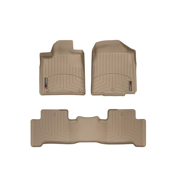 WeatherTech Custom Fit FloorLiners compatible with 2007-2013 Acura MDX - 1st & 2nd Row, Tan