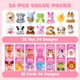 thumbnail image 3 of 28 Pack Valentines Kid Cards with Mini Plush Animals Toys, Valentines Day Gifts for School, 3 of 9