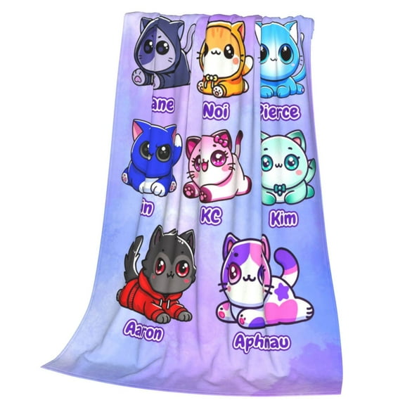 Aphmau Throw Blanket Cozy Plush Lightweight Warm Fuzzy Flannel Blanket Air Conditioning Blanket for Couch Sofa Bed Home Decor Gift 50x40