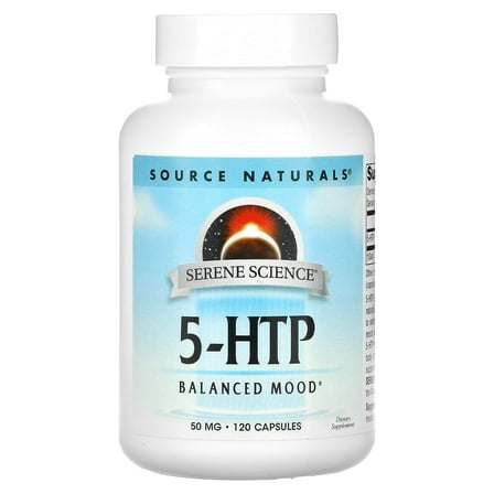 Source Naturals 5-HTP, 50 mg, 120 Capsules