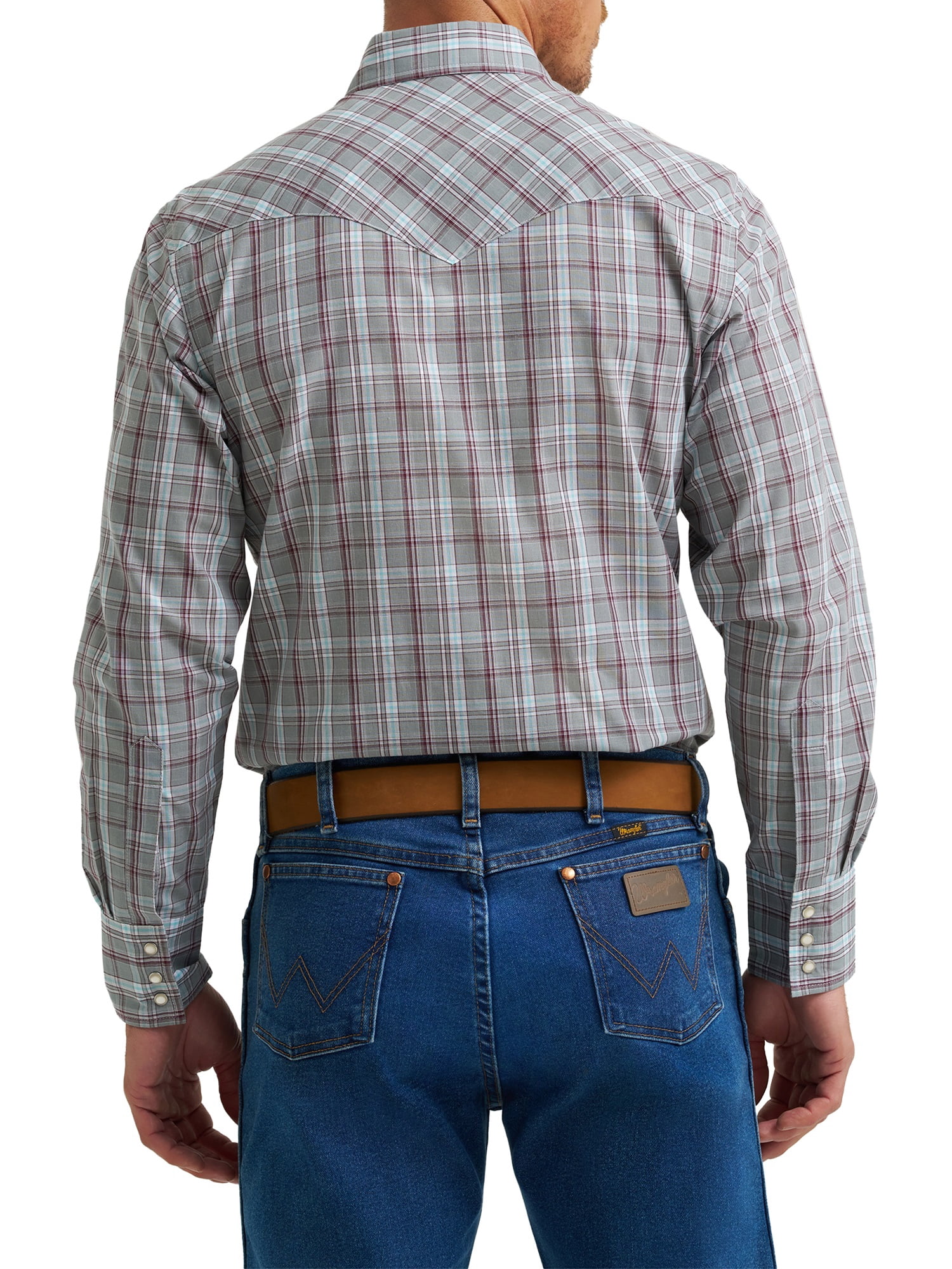 Wrangler® Men's and Big Men's Regular Fit Long Sleeve Western Shirt, Sizes S-5XL