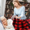 thumbnail image 3 of Large Christmas Black and Red Buffalo Plaid Blanket Mama Bear Gifts for Mom Soft Flannel Blanket Presents for Birthday Mother''s Day from Daughter Son Husband 50 x 60 Inch, 3 of 6