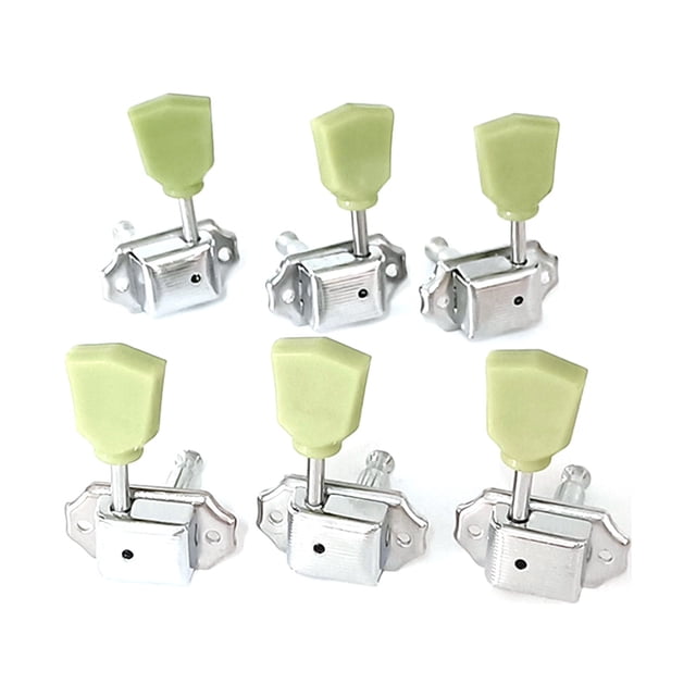 6pcs Open-Style Guitar Tuning Keys String Tuning Pegs Vintage Tuners Guitar Machine Head 3L3R with Mounting Screws for Folk Guitar and Electric Guitar