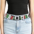 thumbnail image 5 of Buckle-Down Belt, Seatbelt Buckle Belt, Mexico Flags, 34 to 52 Inches, 5 of 9