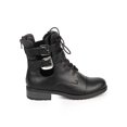 thumbnail image 2 of Wild Diva DE22 Women Leatherette Strappy Cutout Buckle Combat Boot, 2 of 5