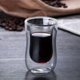 thumbnail image 4 of Glass Cup Double Wall Design Transparent Glass Coffee Mug for Restaurant, 4 of 7
