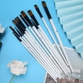 thumbnail image 2 of Bolígrafo para pintar, 12 piezas de pinceles de nailon para pintar y dibujar, juego de pinceles de artista de color blanco perlado de alta capacidad, 2 of 9