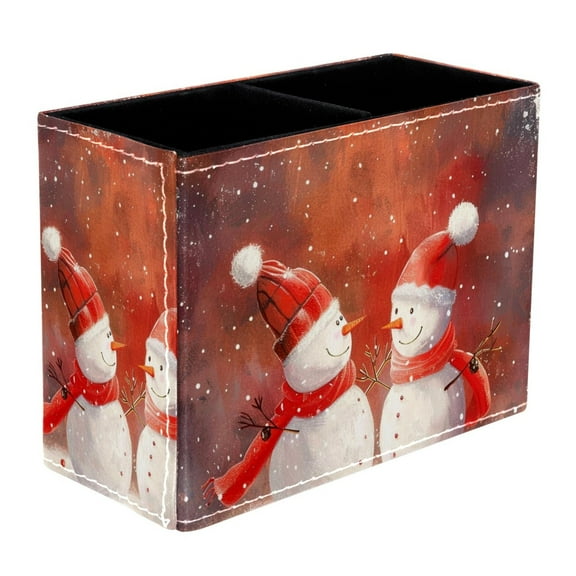 ERJLKXP Pen Holder for Desk Organizer,Christmas Snowman Pencil Cup Holder,Pen Desktop Storage Box for Home and Office Makeup Brush Holder