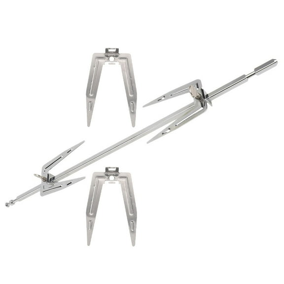 MLINS  Roast Chicken String Skewer Stainless Fork Roasted Grilled Silver