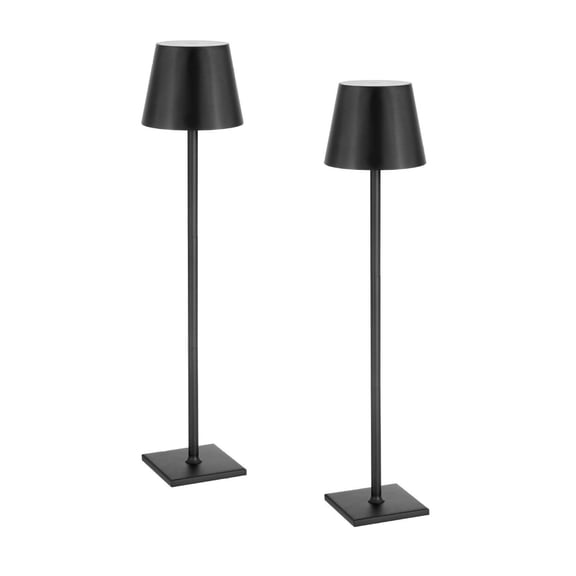 Cordless Table Lamp 2 Pack, Rechargeable Battery Desk Lamp, Adjustable Height Black