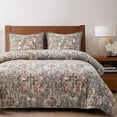 thumbnail image 3 of Juego de edredón HiEnd Accents Carmen Kilim tamaño King en gris, 3 of 9