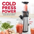 thumbnail image 3 of Dash Compact Masticating Slow Juicer, Easy to Clean Cold Press Juicer with Brush, Pulp Measuring Cup and Juice Recipe Guide - Graphite, 3 of 6