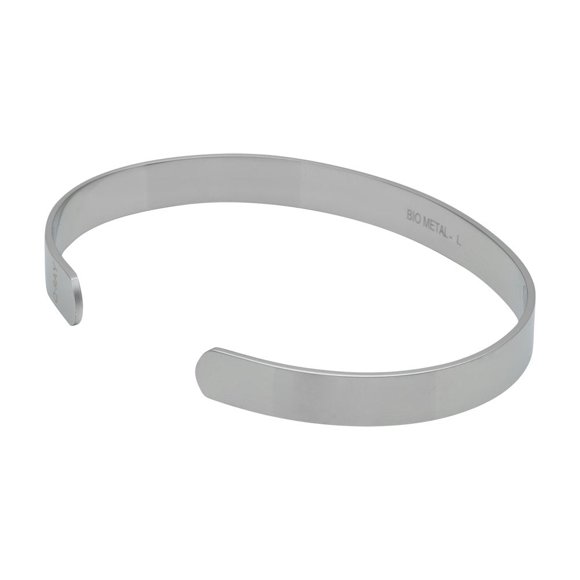 QRAY Lite Steel Golf Athletic Bracelet Men Women C-Shaped Health Wellness Bracelet (Large: 7.75"~8.5")