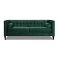 thumbnail image 4 of Jennifer Taylor Home Jack 84" Modern Tuxedo Tufted Sofa Dark Charcoal Grey - Velvet Pine, Fabric Velvet, 4 of 5