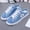 Blue, variant on Women Canvas Mules Memory Foam Clipper Fashion Sneakers Comfortable Slip-On Mule Backless Holiday Casual Shoes(White,9)