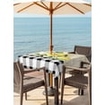 thumbnail image 3 of Outdoor Tablecloth with Umbrella Hole for Patio/Picnic/Party/Camping, Yellow Lemons Waterproof Table Cloth Square Cover Washable, Summer Botanical Fruit Buffalo Lattice (60"x 60"), 3 of 9