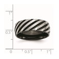 thumbnail image 6 of Stainless Steel Engravable 8mm Black Plated Swirl Brushed and Polished Band Ring Size 9 Jewelry Gifts for Women, 6 of 6