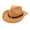 A, variant on Celivon Mens Straw Western Cowboy Hat Summer Sunscreen Casual Plaid Wide Brim Travel Loose Cap