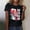 Black, variant on Short Sleeve Tops for Women Fashion US-Canada-Mexico Printed Crew Neck Blouse Oversized Streetwear Versatile T-Shirt S