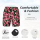 thumbnail image 3 of Balery Trendy Floral Bañador para hombre, shorts de playa de secado rápido con entrepierna y forro de compresión-Medium, 3 of 6