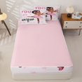 thumbnail image 4 of Castle Fairy Teens Black Cute Girl Zipper Twin Comforter Sets with Fitted Sheet and 2 Pillowcases,Ballet Dance Zipper Bedding Set,Pink Black,Grey Reversible,4-Piece, 4 of 6