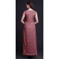 thumbnail image 4 of Bimba Leaves Printed Front Slit Sleeveless Summer Spring Long Women BeachDress-X-Large, 4 of 5