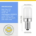 thumbnail image 4 of Ruiandsion E12 LED Bulb, 6V AC 2W 200LM 4300K Warm White, Low Voltage Lamp Replacement for Marine Boat Cabin Light, 2-Pack, 4 of 11